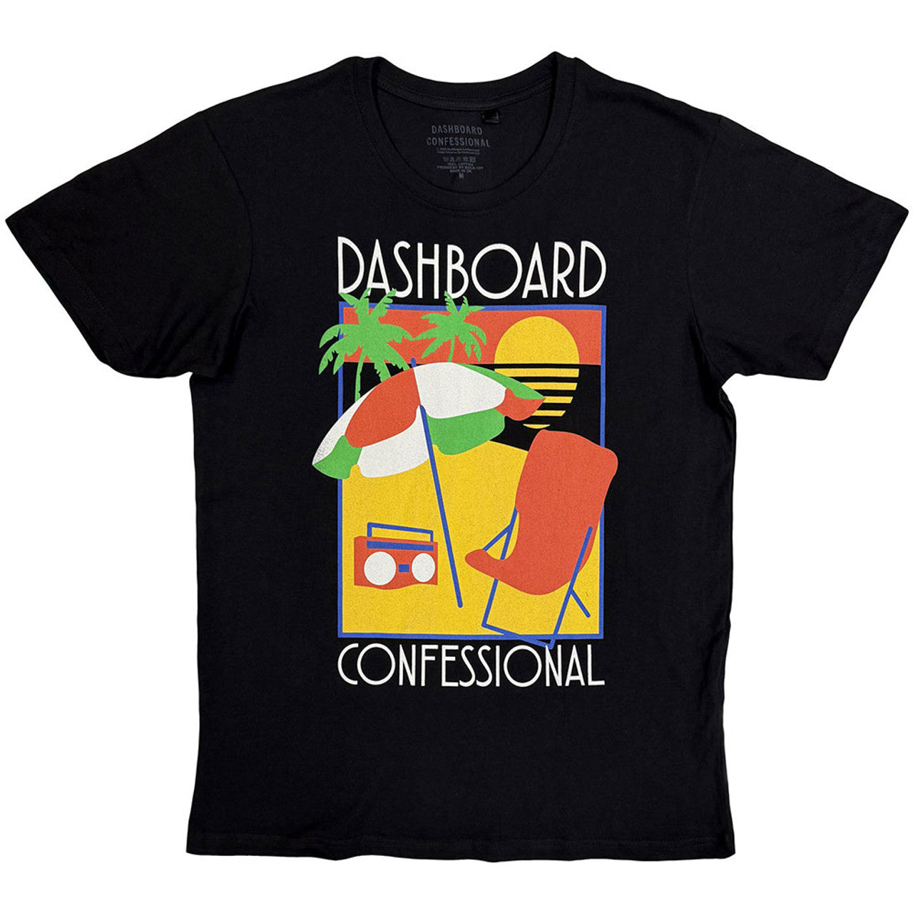 Dashboard Confessional Unisex T-Shirt: Vacation Tour (Black)