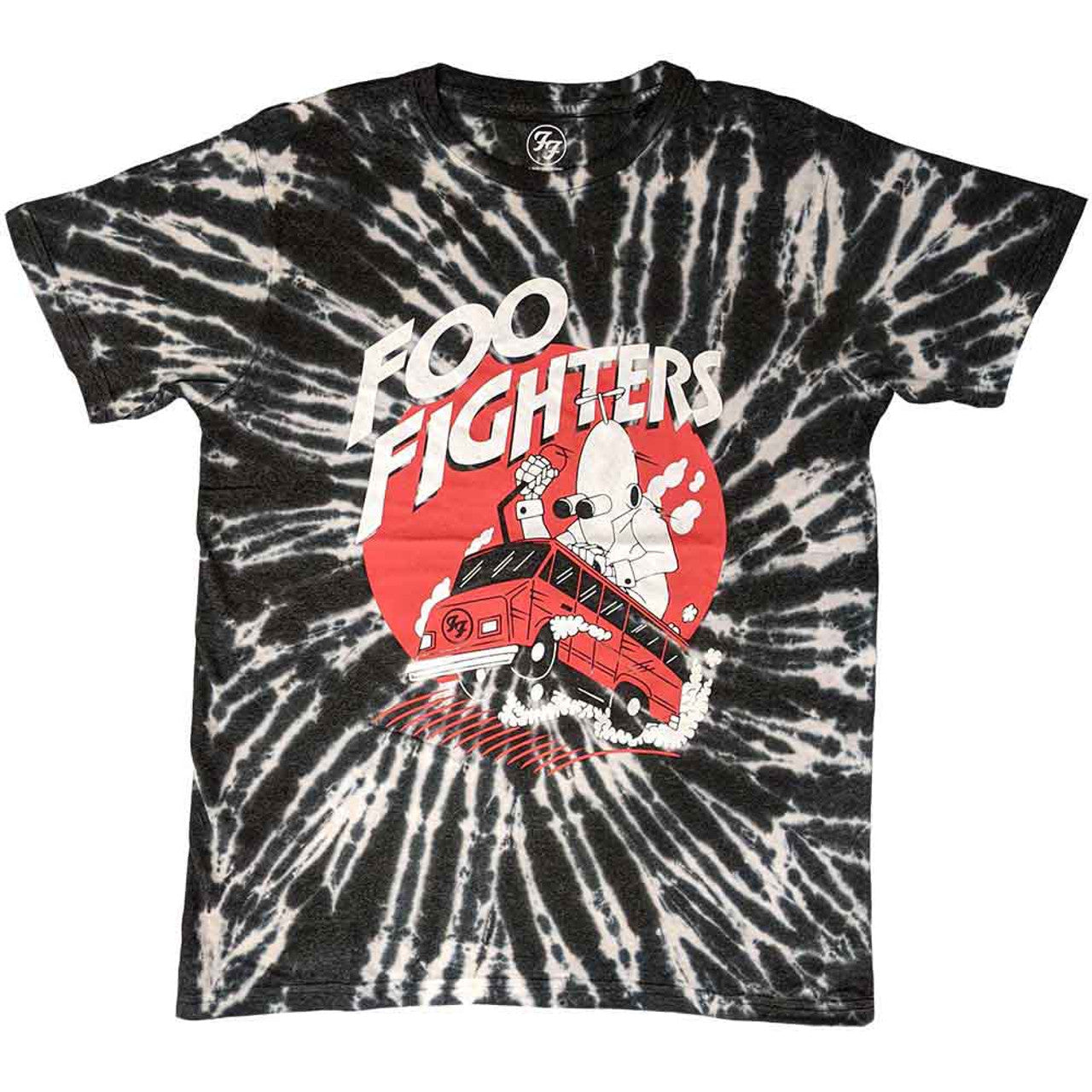 Foo Fighters Unisex T-Shirt: Speeding Bus (Black) (Wash Collection)