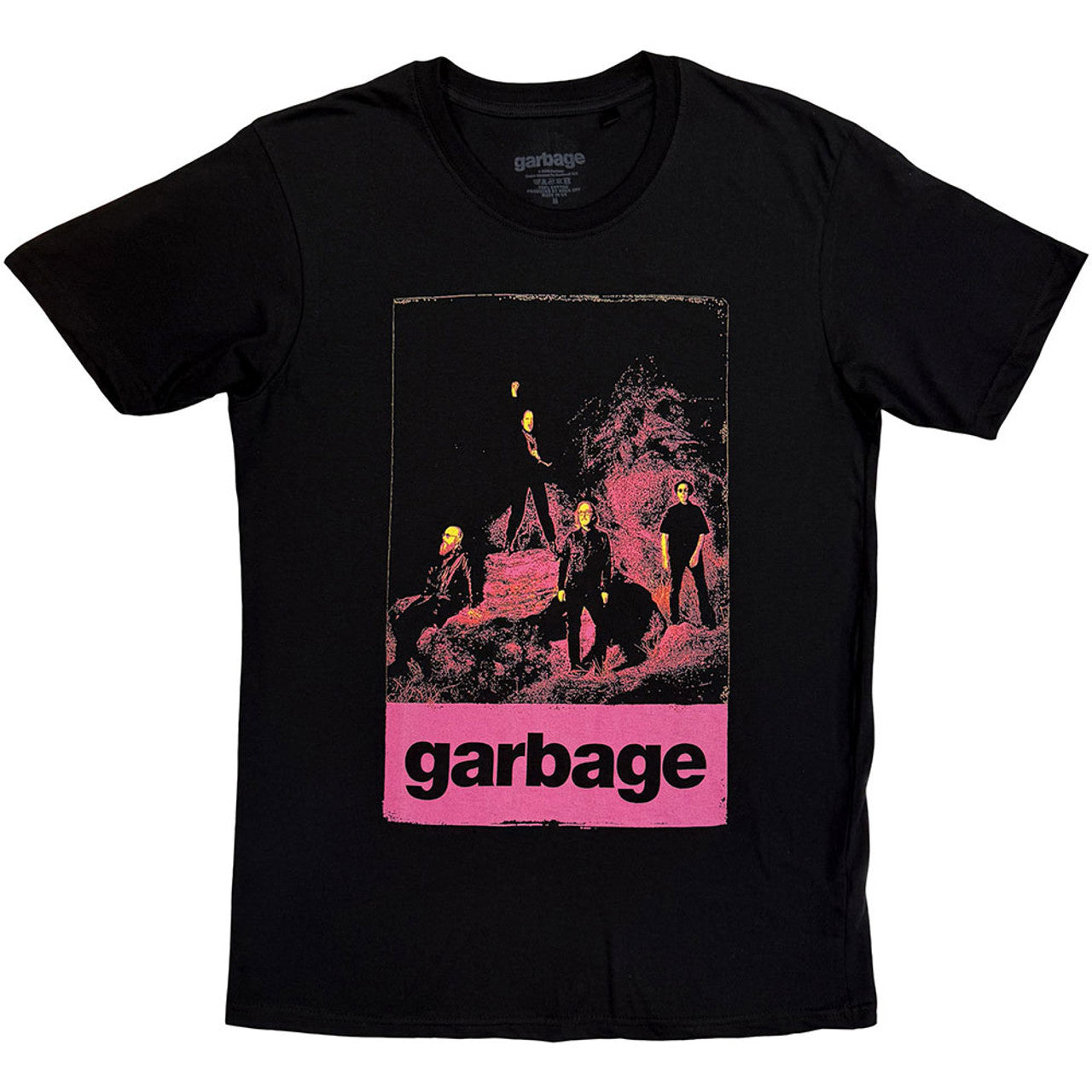 Garbage Unisex T-Shirt: Neon Band (Black)