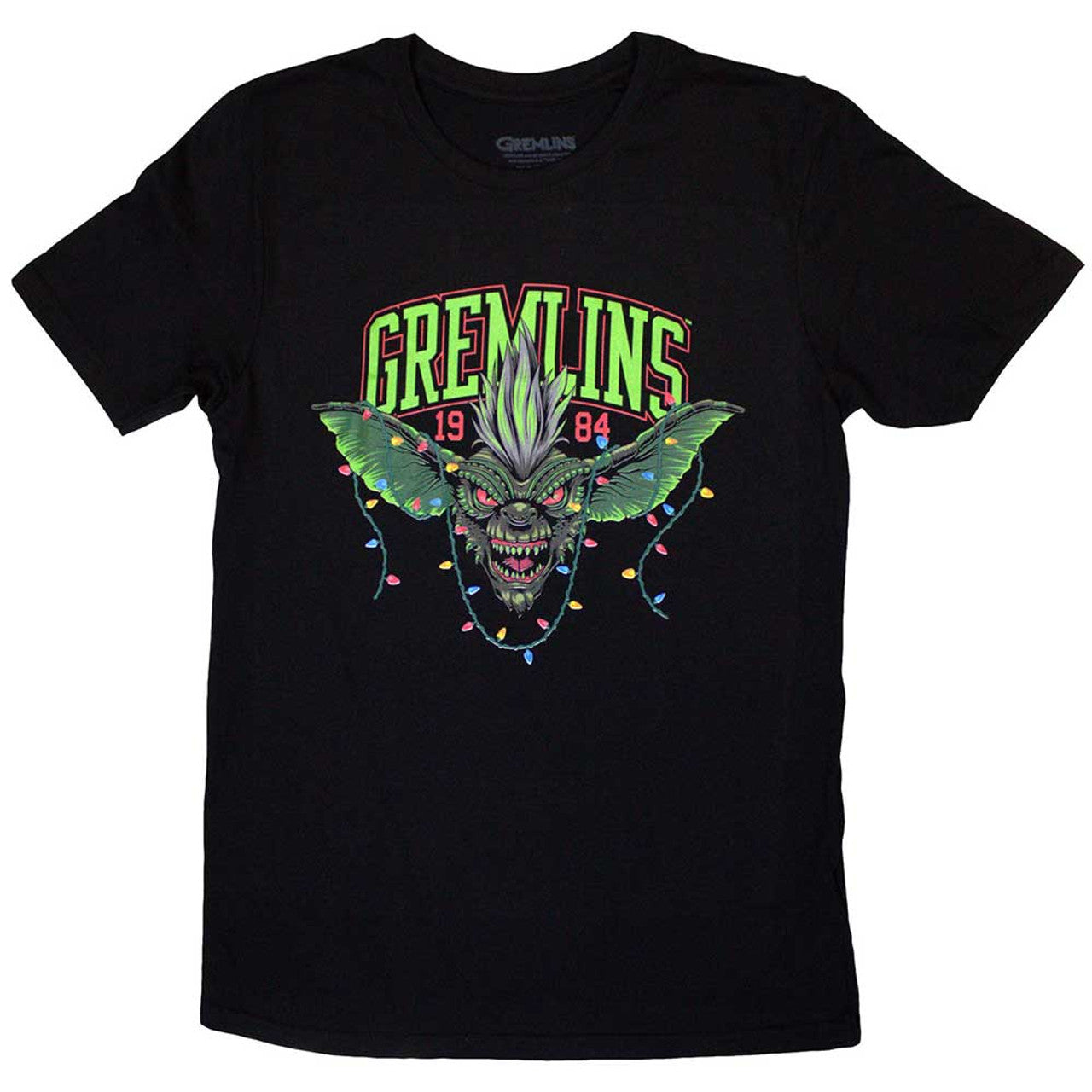Gremlins Unisex T-Shirt: Stripe 1984 Xmas Lights (Black)
