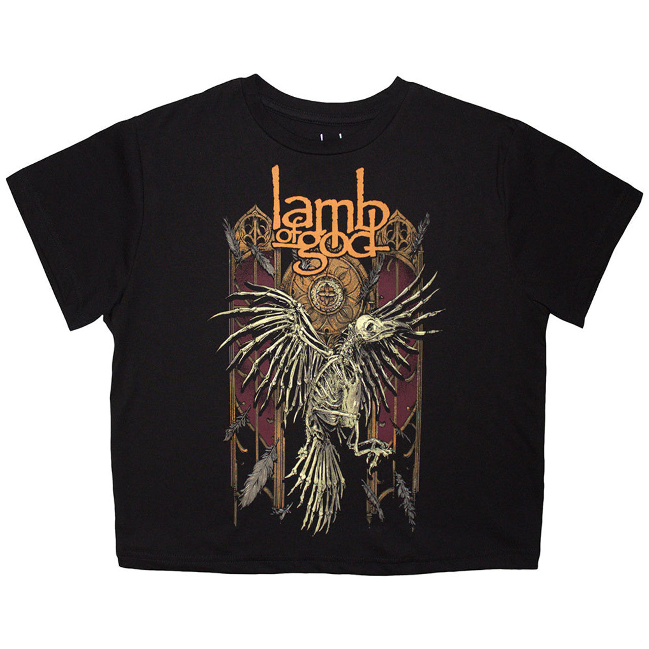 Lamb Of God Ladies Crop Top: Crow (Black)