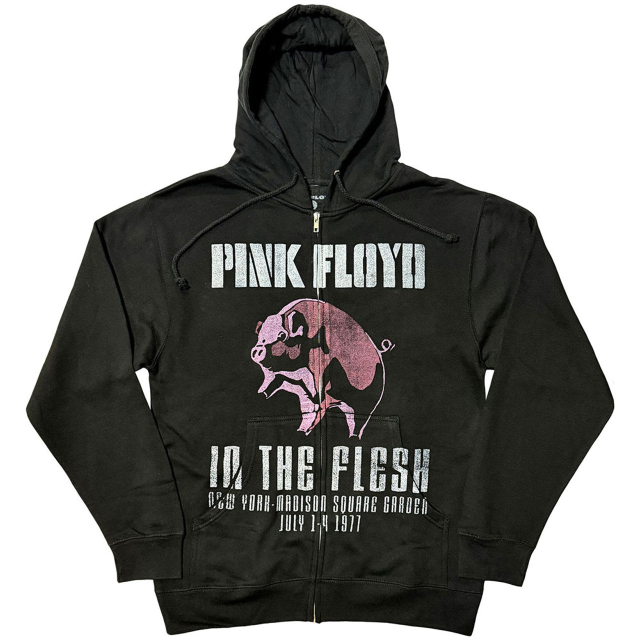 Pink Floyd Unisex Zipped Hoodie: In The Flesh (Black)