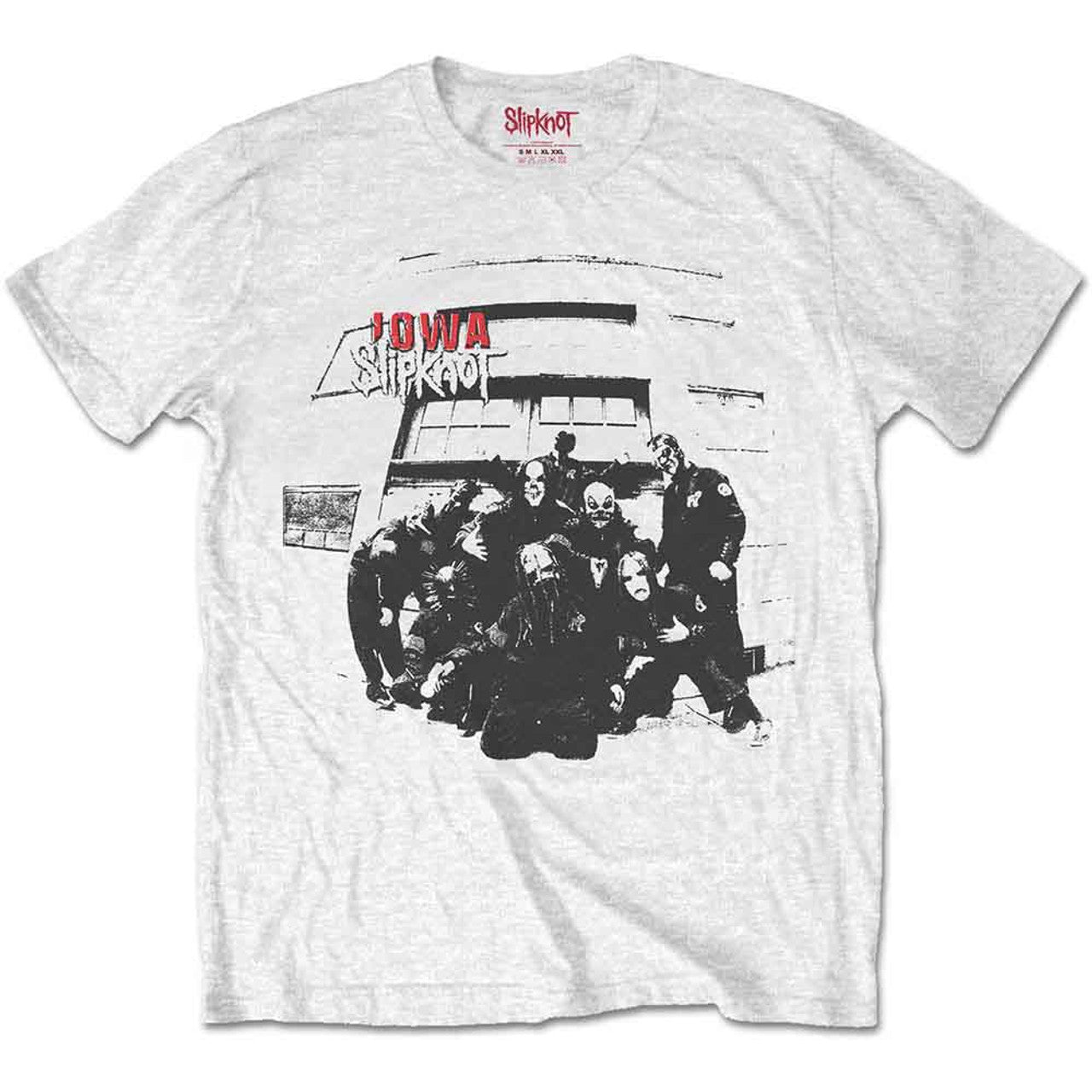 Slipknot Unisex T-Shirt: Iowa Track List (White) (Back Print)