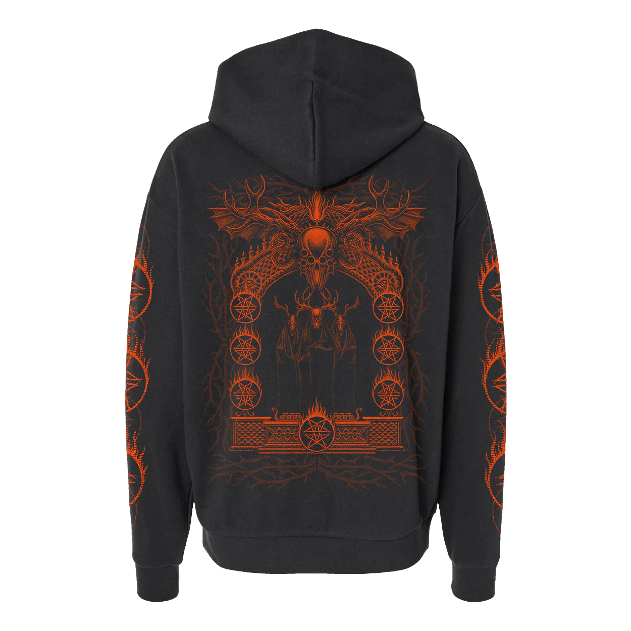 WHITECHAPEL CULT ORANGE SPLATTER HOODIE
