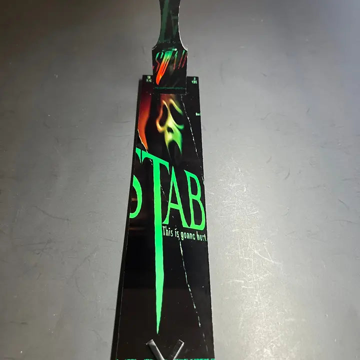 Stab from Scream Movie Knife with Sublimated Stand