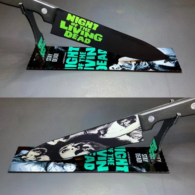 Night of the Living Dead 1968 Romero Kitchen Knife With Sublimated Stand