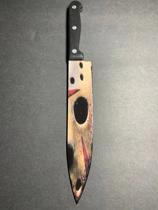 Friday the 13th Jason Voorhees Kitchen Knife Witht Sublimated Stand
