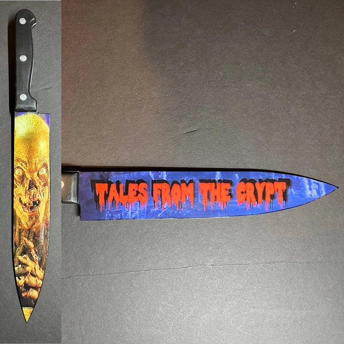 Tales from the Crypt Kitchen Knife with Sublimated Stand
