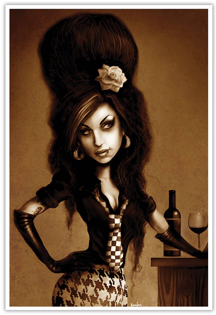 Amy Winehouse - Art Print. 12x18