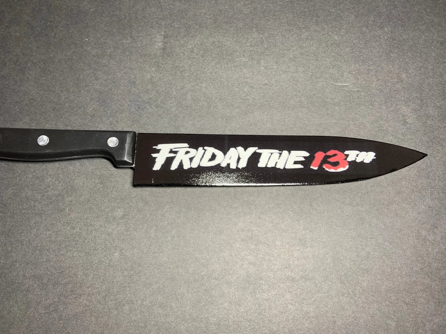 Friday the 13th Jason Voorhees Kitchen Knife Witht Sublimated Stand