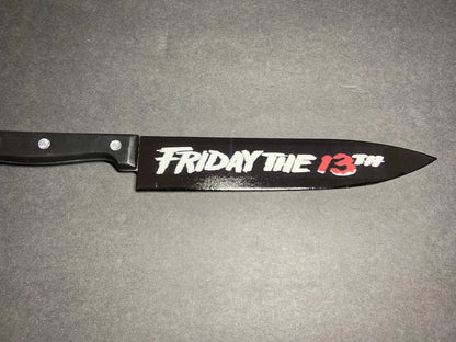 Friday the 13th Jason Voorhees Kitchen Knife Witht Sublimated Stand