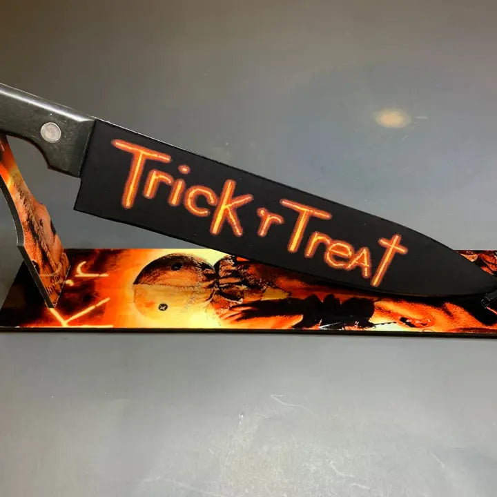 Trick R Treat Knife With t Sublimated Stand