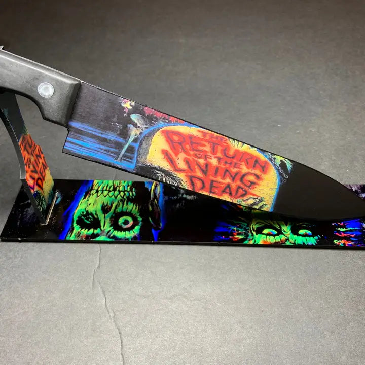 Return of the Living Dead Kitchen Knife With Sublimated Stand
