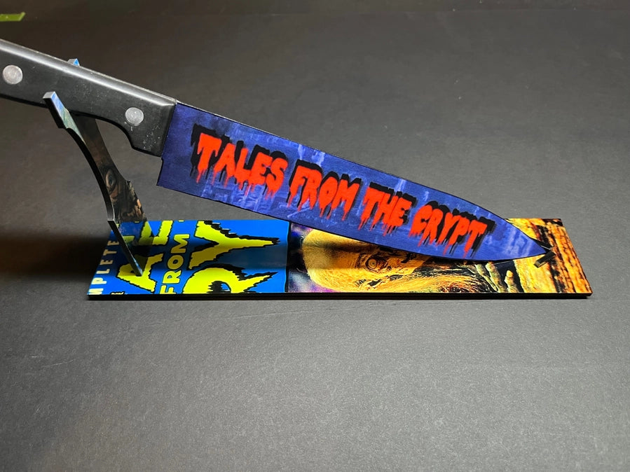 Tales from the Crypt Kitchen Knife with Sublimated Stand
