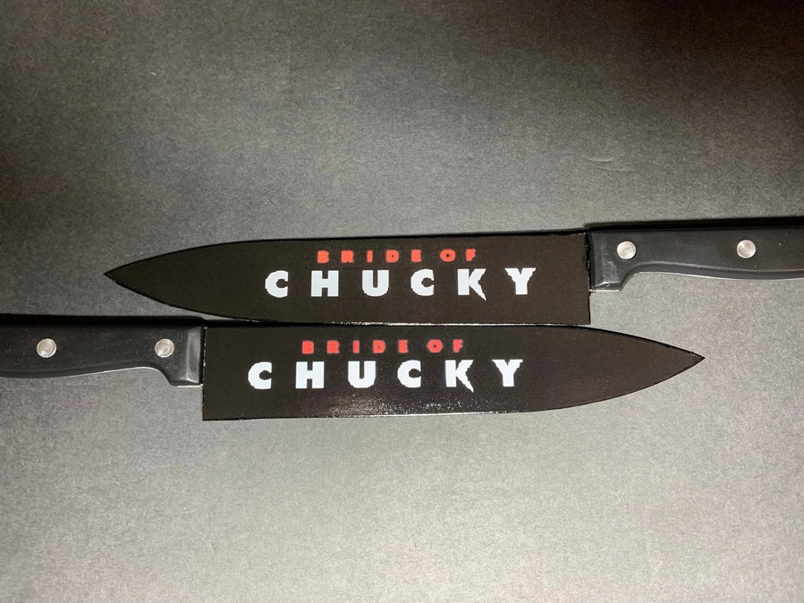 Bride of Chucky Tiffany 2 Kitchen Knife Set Witht Sublimated Stand