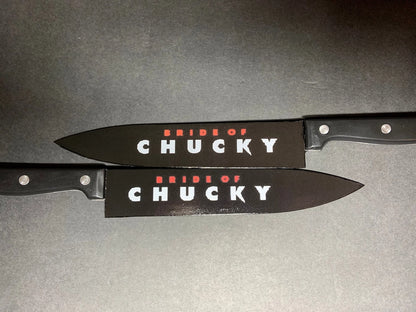 Bride of Chucky Tiffany 2 Kitchen Knife Set Witht Sublimated Stand