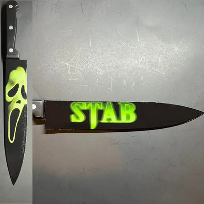 Stab from Scream Movie Knife with Sublimated Stand