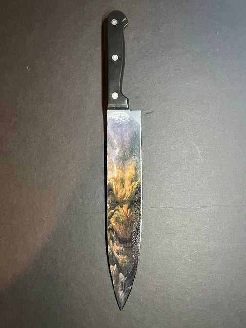 Pumpkinhead 1988 Kitchen Knife with Sublimated Stand