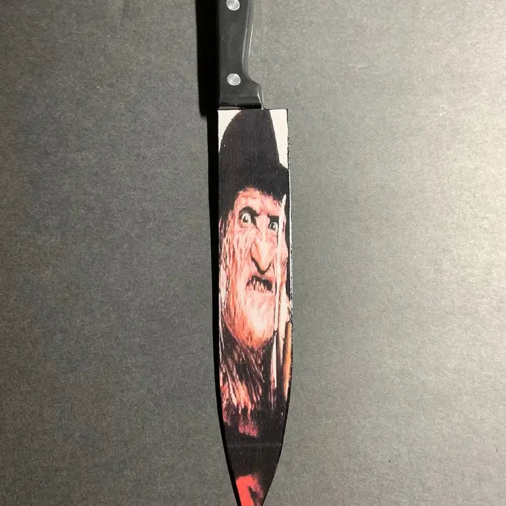 Freddy Krueger Kitchen Knife With  Sublimated Stand