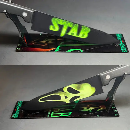 Stab from Scream Movie Knife with Sublimated Stand