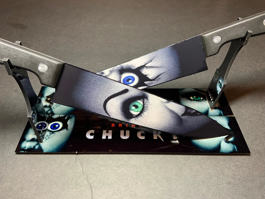 Bride of Chucky Tiffany 2 Kitchen Knife Set Witht Sublimated Stand