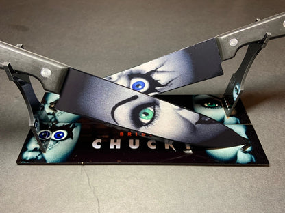 Bride of Chucky Tiffany 2 Kitchen Knife Set Witht Sublimated Stand