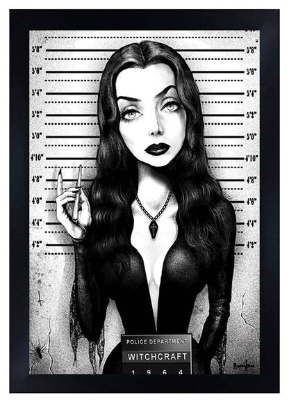 Mrs Addams Mugshot - Art Print