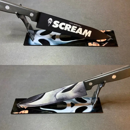 Scream Ghost Face Wes Craven Kitchen Knife with Stand