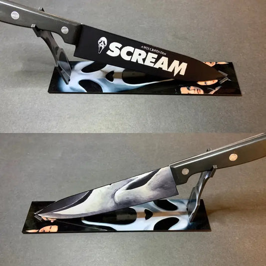 Scream Ghost Face Wes Craven Kitchen Knife with Stand
