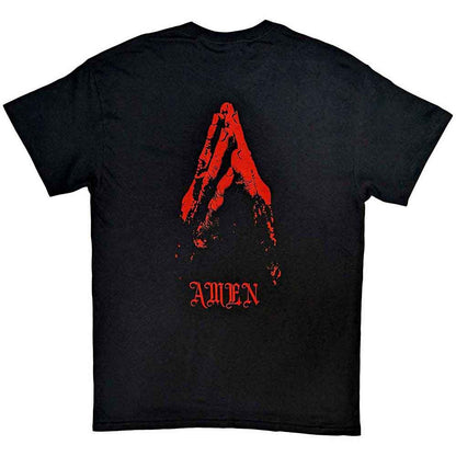 Bring Me The Horizon Unisex T-Shirt: Praying Amen (Black) (Back Print)
