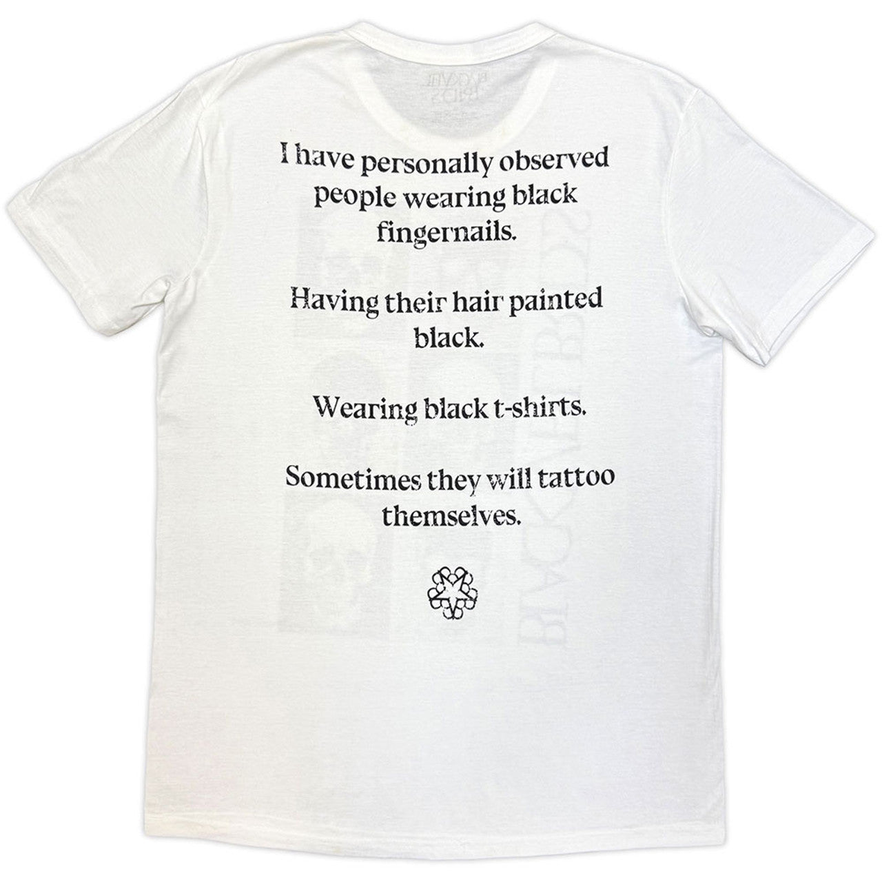 Black Veil Brides Unisex T-Shirt: Skulls (White) (Back Print)