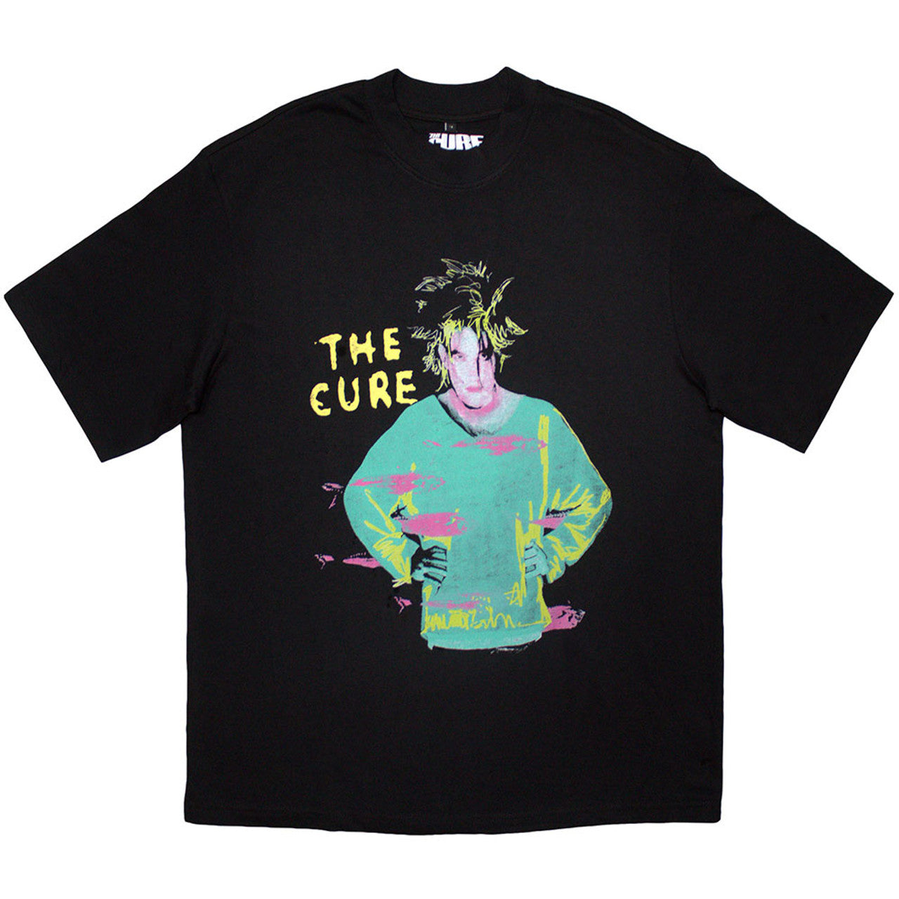 The Cure Unisex Oversized Boxy T-Shirt: Beach Party Tour '86 (Black) (Back Print)