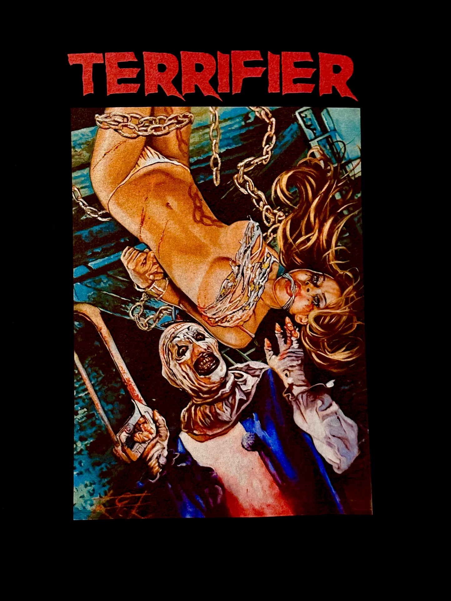 Terrifier Art The Clown Horror Movie Art Unisex Vintage T-Shirt