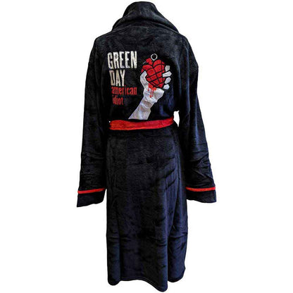 Green Day Unisex Bathrobe: American Idiot (Black) (Back Print)