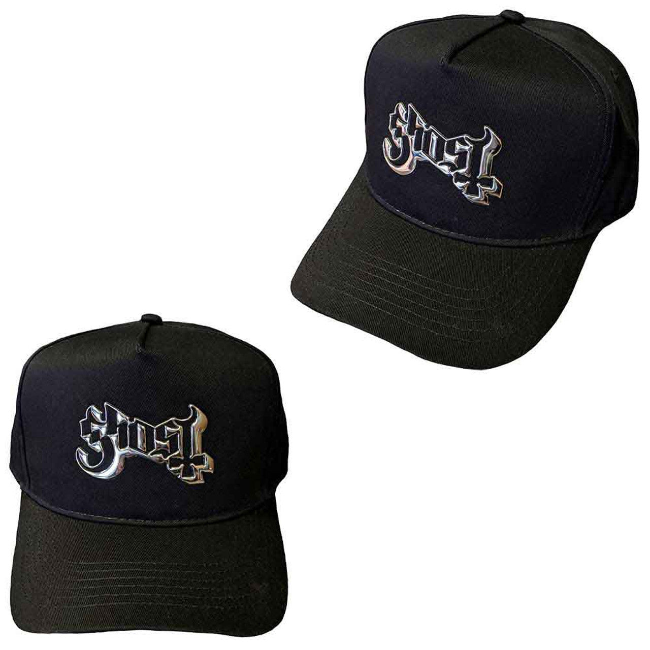 Ghost Unisex Baseball Cap: Sonic Silver Logo (Black)