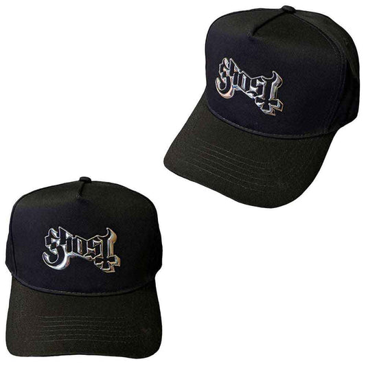 Ghost Unisex Baseball Cap: Sonic Silver Logo (Black)