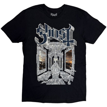Ghost Unisex T-Shirt: Skeleta Album Cover '25 Tour Dates (Black) (Back Print)
