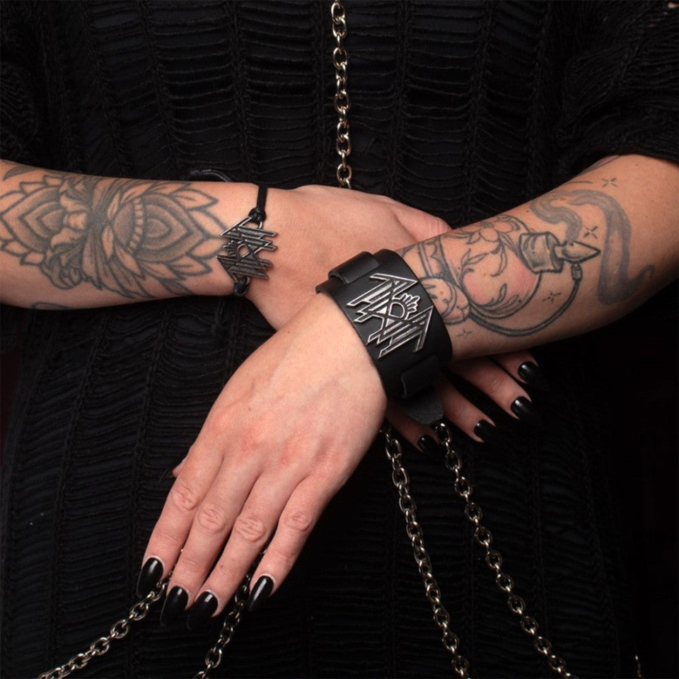 Sleep Token Leather Wrist Strap: Logo