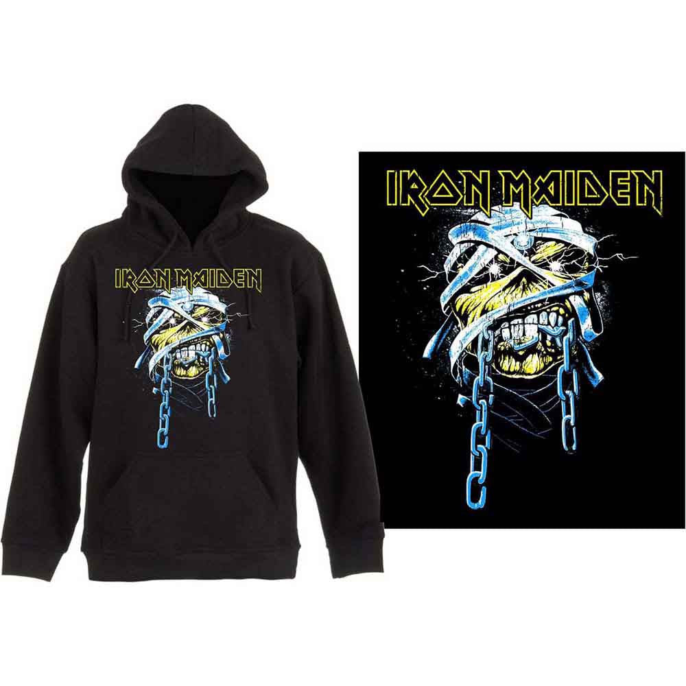 Iron Maiden Unisex Pullover Hoodie: Powerslave (Black)