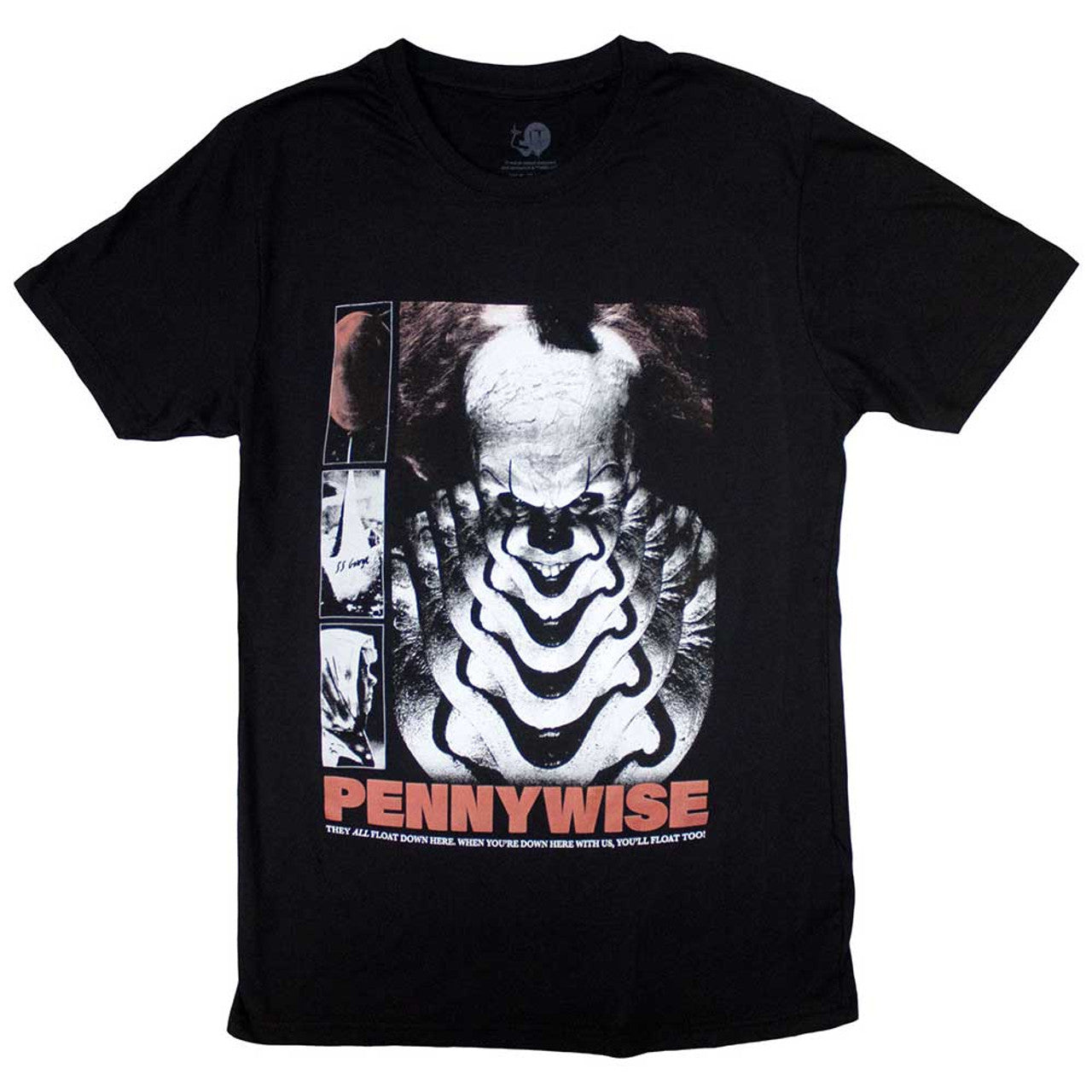 IT Unisex T-Shirt: Pennywise You'll Never Float Too (Black)