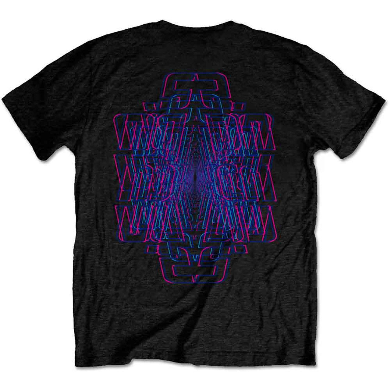 Incubus Unisex T-Shirt: Trippy Neon (Black) (Back Print)