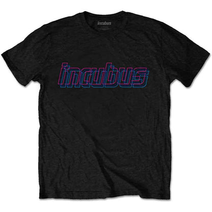 Incubus Unisex T-Shirt: Trippy Neon (Black) (Back Print)