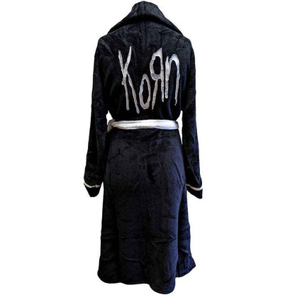 Korn Unisex Bathrobe: Logo (Black & White) (Back Print)