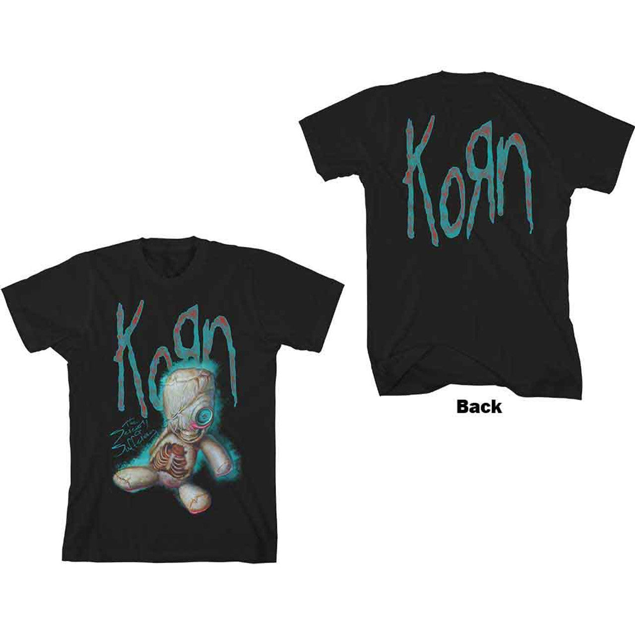 Korn Unisex T-Shirt: SoS Doll (Black) (Back Print)