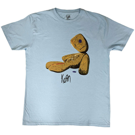 Korn Unisex T-Shirt: Issues Doll (Light Blue)