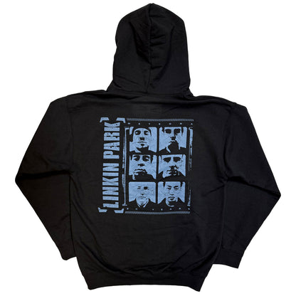 Linkin Park Unisex Pullover Hoodie: Meteora Portraits (Black) (Back Print)