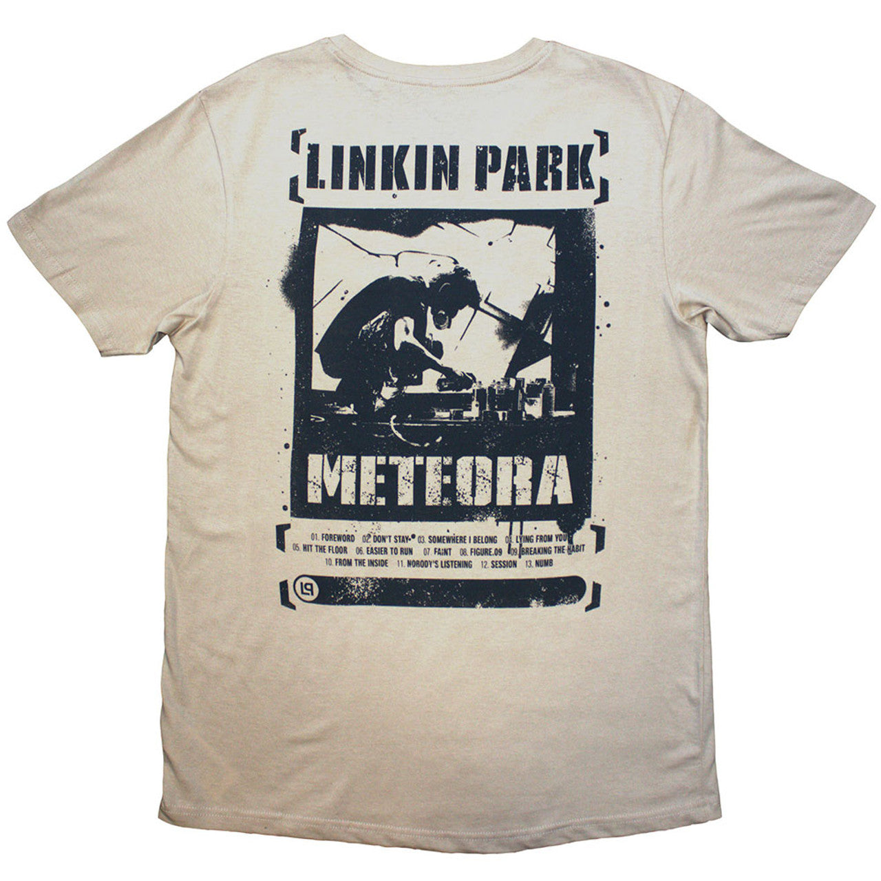 Linkin Park Unisex T-Shirt: Meteora (Sand) (Back Print)