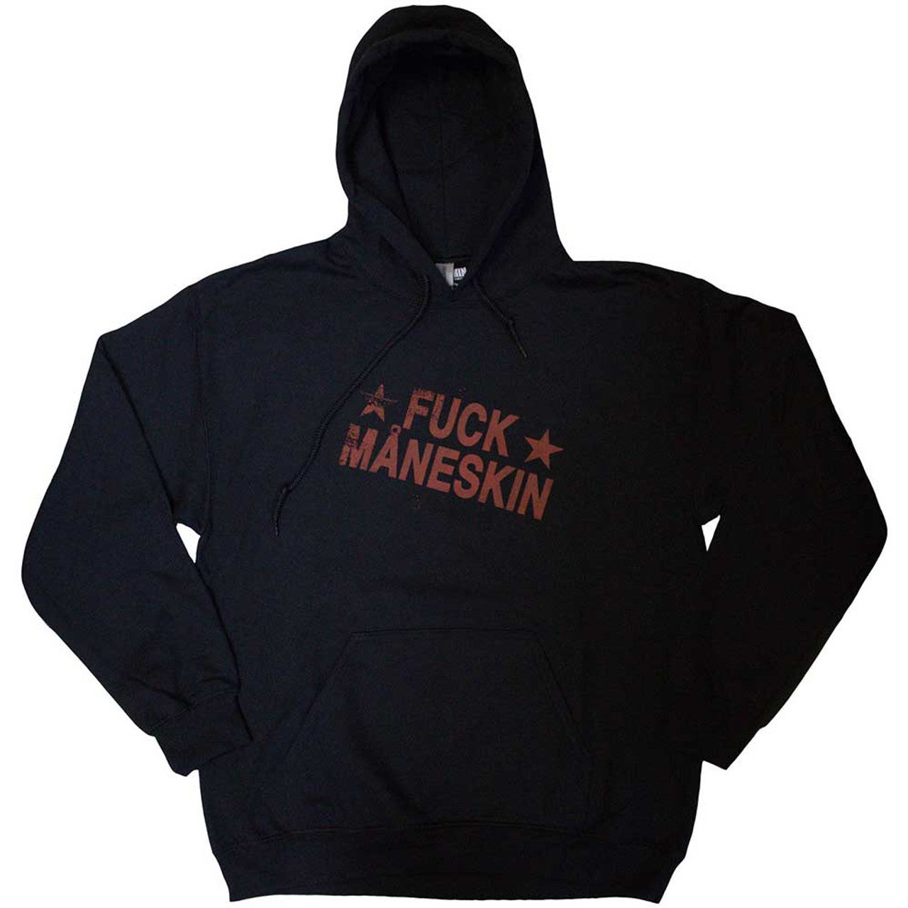 Maneskin Unisex Pullover Hoodie: Fuck Maneskin (Black) (Back Print & Ex-Tour)