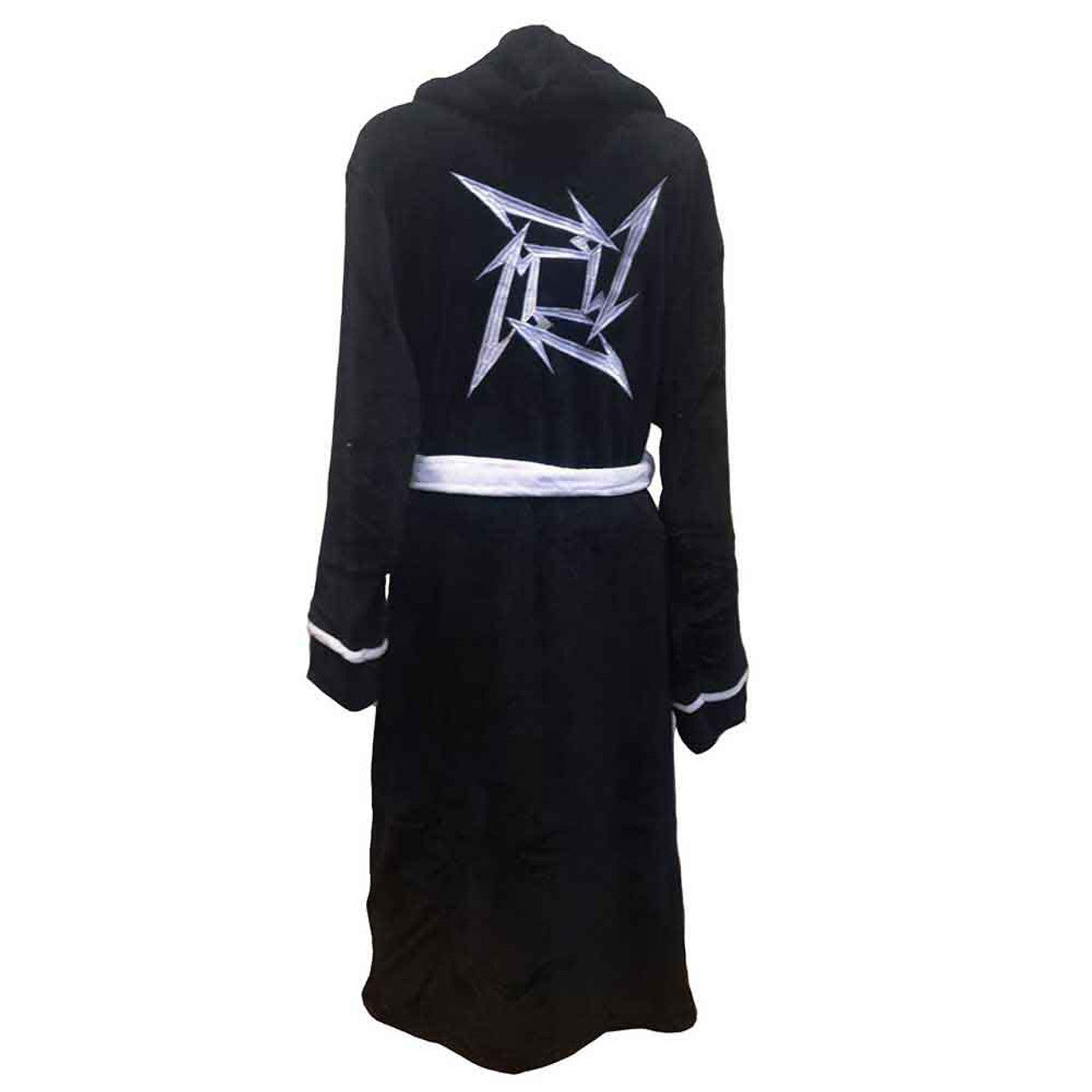 Metallica Unisex Bathrobe: Load/Reload Star (Black & White) (Back Print)