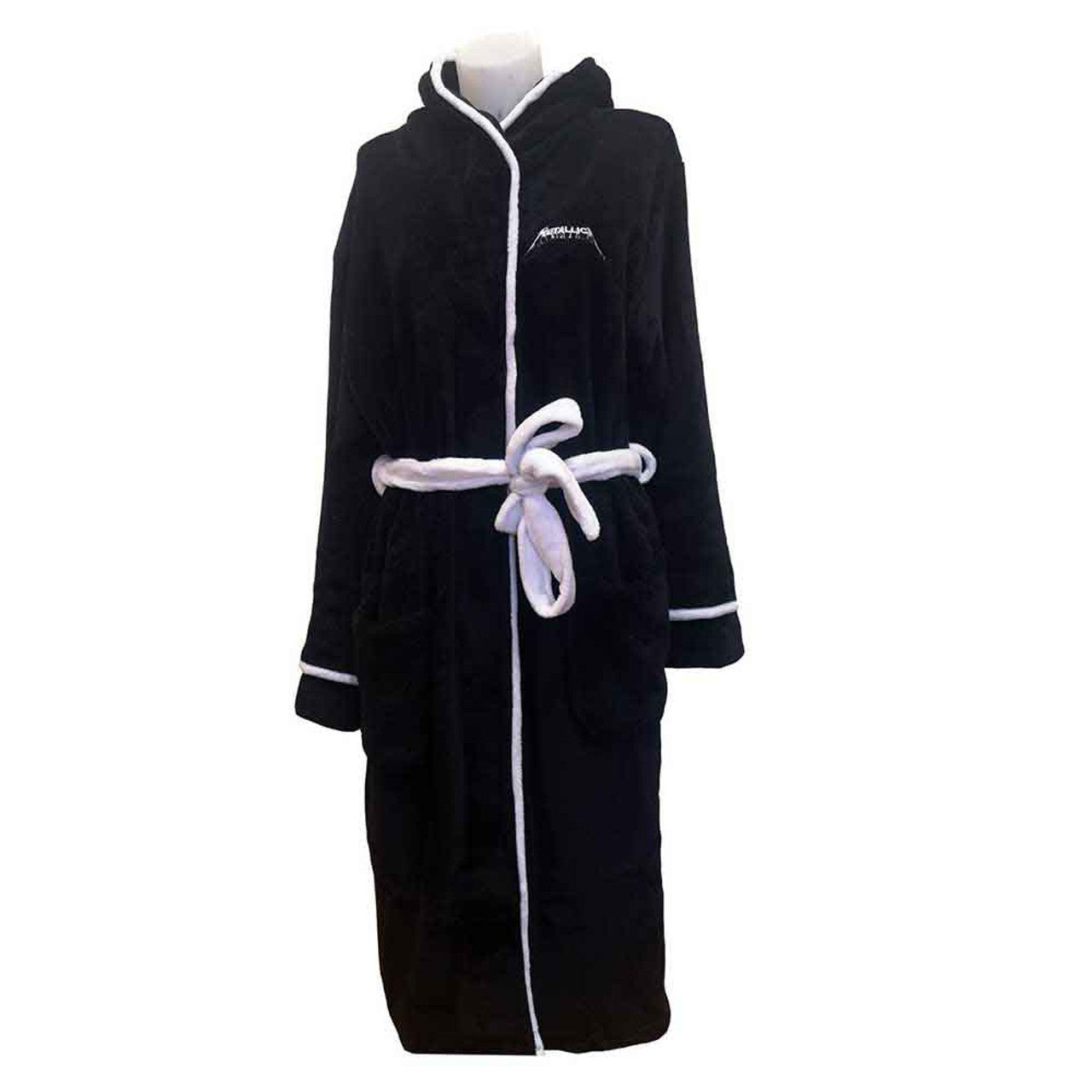 Metallica Unisex Bathrobe: Load/Reload Star (Black & White) (Back Print)